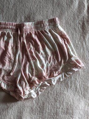 Rose + Vine Tie-die PJ shorts